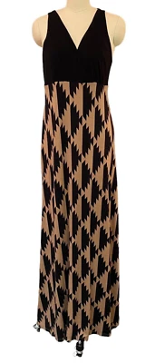 Karen Kane Island Print Maxi Tank Dress Spandex Body Con Made in the USA Size XL - Image 1 of 4
