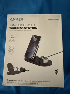 ANKER 2-in-1 High-Speed Wireless Charging Station with Smart Watch Charging Dock - Image 1 of 2