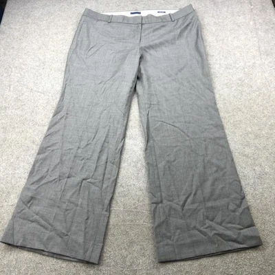 Pantalones de Colección J Crew para Mujer 16 Gris Lana Calce Ciudad Pierna Ancha Oficina Carrera Pantalón Foto 1 de 4