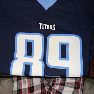 Maglia Atletica Logo L Blu Frank Wycheck #89 Tennessee Titans NFL Vintage - Foto 1 di 4