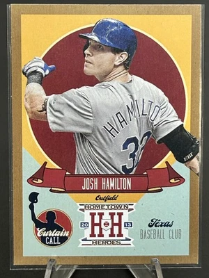 Josh Hamilton Texas Rangers 2013 Panini Hometown Heroes Curtain Call Gold - Image 1 of 2