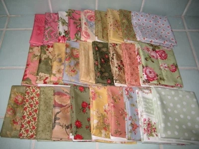 Lot 28 NOS Robyn Pandolph Fat Quarters Quilting Fabric Flair Hanna Bella Moda - Image 1 of 4