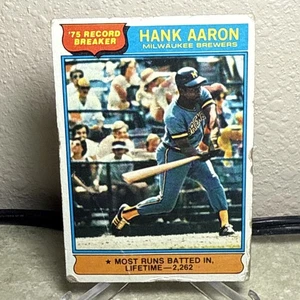 1976 Topps - '75 Record Breakers Hank Aaron #1 - Bild 1 von 2