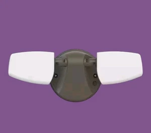 Halo Twin Head Bronze LED Outdoor Floodlight 2372 Lumens - Picture 1 of 8