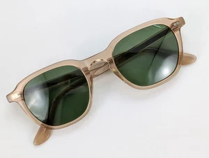 Occhiali da sole MOSCOT Billik cristallo marrone lenti verdi 46 24 145 - Foto 1 di 8