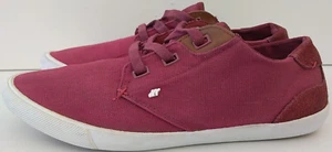 Boxfresh Keel2 Vintage Mens Canvas Low Top Plimsoll Red Trainers UK 11 BFM0076 - Picture 1 of 9