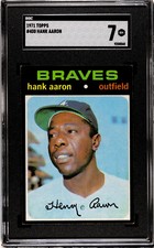 1971 Topps #400 Hank Aaron - Recent Grade SGC 7 (NM)