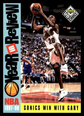 1998-99 UD Choice #188 Gary Payton Sonics HOF - Image 1 of 2