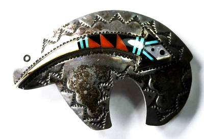 Hebilla de cinturón de 30 mm grabada con incrustación de flecha de oso de ley 2-7/8" x 1-7/8" Foto 1 de 4