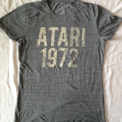 Camiseta unissex masculina cinza ATARI NINTENDO GAME 1972 TAMANHO GRANDE MERCADORIA ORIGINAL - Imagem 1 de 4
