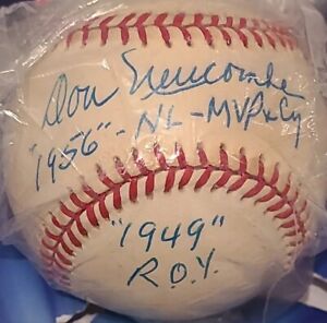 Hidden Treasures Don Newcombe Auto Ball Signed Baseball inscribed "1956" NL MVP+