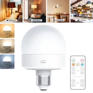 3.5W LED Rechargeable Light Bulbs E26/E27 Bulb Removable Magnetic Base + Remote - Picture 1 of 11