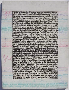 G. A. CAVELLINI (Brescia 1914-1990) Scrittura Tecnica Mista e collage 60x45 1974 - Foto 1 di 4