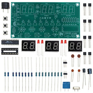 Organizer 6 Digital LED Electronic Alarm Clock DIY Kits Soldering Practice Board