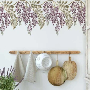 Detailed Wisteria Branch Stencil - Craft Airbrush Painting Wall Mylar Reusable - Picture 1 of 5