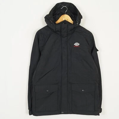 DICKIES Men's Parka Jacket Size M Black Hooded Full Zip Nylon Insulated - Image 1 of 4