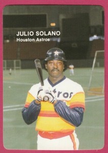 1985 Mothers Cookies # 12 Julio Solano  -- Astros