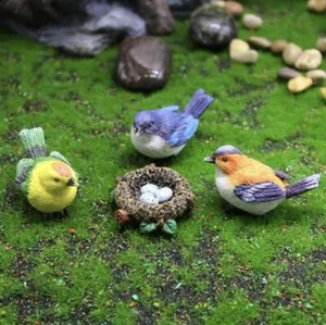 Miniature Dollhouse Fairy Garden Set of 3, 1" Birds w/ Nest - Buy 3 Save $5 - Picture 1 of 1