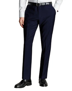 SIZE 36W 33L * NEW * CHARLES TYRWHITT NAVY ITALIAN SUIT MEN'S TROUSERS RRP £150 - Picture 1 of 14