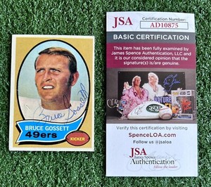 1970 Topps BRUCE GOSSETT #109 Autograph JSA COA AUTO San Francisco 49ers