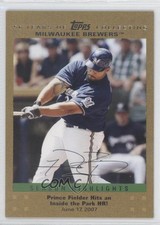 2007 Topps Update Season Highlights Gold /2007 Prince Fielder #UH207