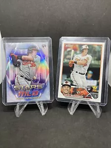 x2 Adley Rutshman 2023 Topps 1 Stars of MLB Rookie SP #SMLB-22 RC + Rookie Card - Picture 1 of 2