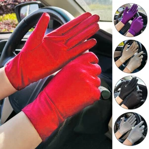 Women's Thin Stretch Gloves: Stylish Sun Protection with High-Quality Spandex - Picture 1 of 30
