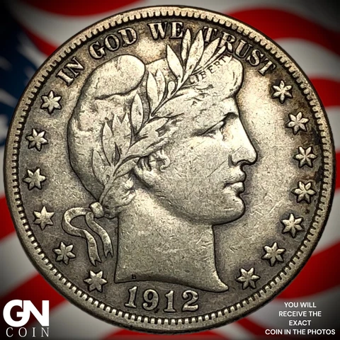 1912 D Barber Half Dollar  Q8181 Cover