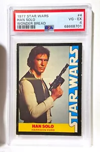 1977 Star Wars Wonder Bread Han Solo Card PSA 4 - Bild 1 von 2