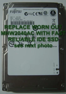 Replace Worn Out MHW2040AC with 40GB Fast Reliable SSD 2.5" 44 PIN IDE Drive - Picture 1 of 3