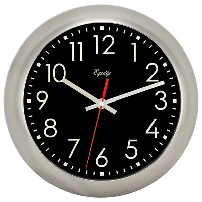 20802 Equity by La Crosse 11" Owen Silent Sweep Analog Wall Clock - Open Box