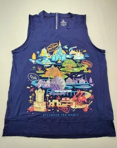 Disney Parks Damen XL blau Discover The Magic mehrere Designs Reißverschluss hinten Tanktop - Bild 1 von 6