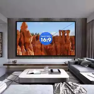120" inch Fixed Aluminum Frame Projector Screen TRUE 16:9 3D 4K WHITE SCREEN - Picture 1 of 9