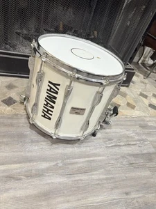 Yamaha 12" x 14" Power Tech Model MS7014 White Triple Flange Marching Snare Drum - Picture 1 of 12