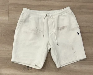 Ralph Lauren Herren weiß Double Knit Tech Sweat Shorts Gr. Medium (fleckig) - Bild 1 von 3