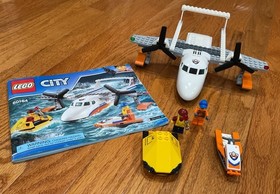 RETIRED LEGO City Coast Guard 60164 Sea Rescue Plane Complete Set