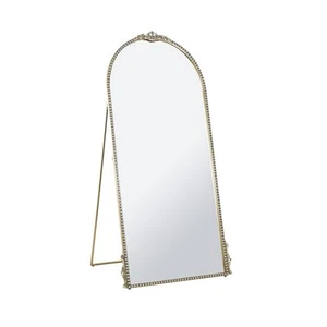Metal Room Floor Mirror Ornate Baroque Entryway Mirror with Easel, Free Stand... - Picture 1 of 7