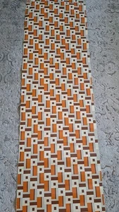 Vintage 60s 70s Wallpaper Brown Orange White Pattern 96x18 Roll Kwik Kover II - Picture 1 of 4