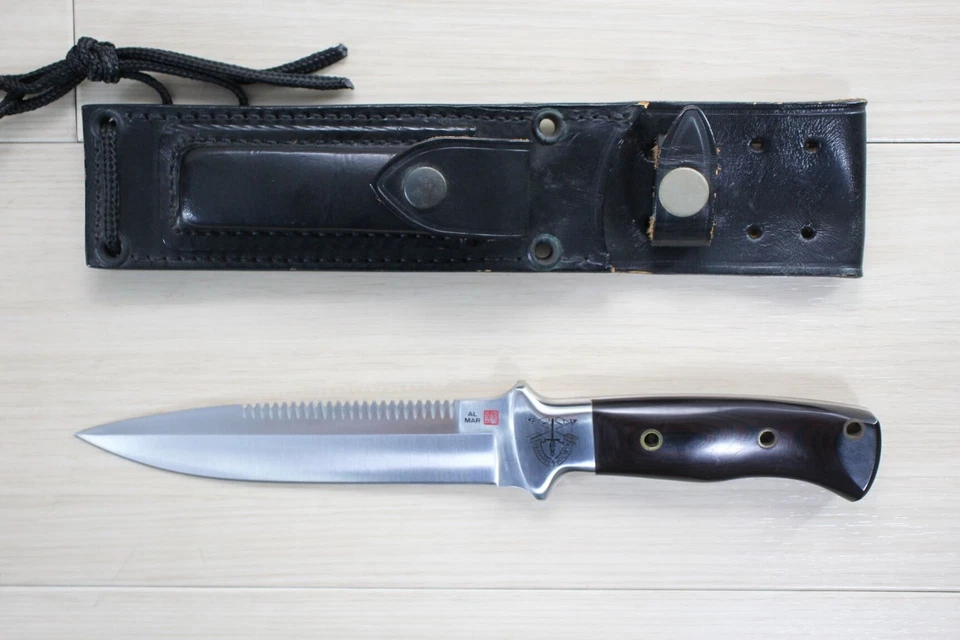Al Mar SERE Attack #3004 6" Blade Fighting Knife w/Sheath Japan 1980s D88 - Image 1 of 4