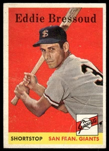 1958 Topps #263 Eddie Bressoud novato Gigantes de San Francisco excelente 54971 - Imagen 1 de 2