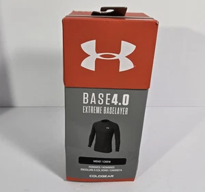 Under Armour 1353349 Herren XL ColdGear Base 4.0 Top Baselayer Crew Schwarz Shirt - Bild 1 von 4