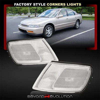 Luces de estacionamiento de señal de giro transparentes para Honda Accord 1994-1997 cromadas de esquina lateral Foto 1 de 4