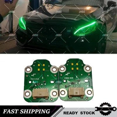 Placas LED Green Angel Eyes DRL para Mercedes BENZ S63 AMG S65 AMG 2015-2019 Foto 1 de 2