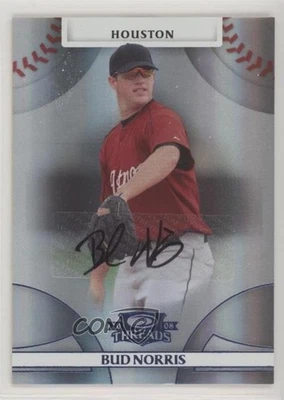 2008 Donruss Threads Platinum Signatures /25 Bud Norris #64 Rookie Auto RC - Image 1 of 2