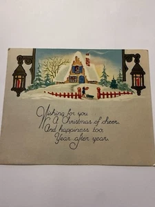 Tarjeta de felicitación de Navidad para niños años 20 30 con trineo yendo a casa *T6 - Imagen 1 de 7