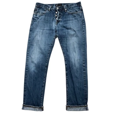 3x1 NYC Selvedge Denim Jeans Mens Size 36 Button Fly 5-Pockets Indy 3D Blue - Image 1 of 4