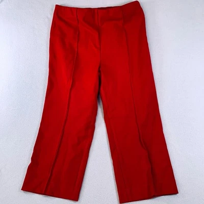 Pantalones cortos Ann Taylor para mujer pierna ancha cremallera lateral carrera oficina rojo talla 14 Foto 1 de 4