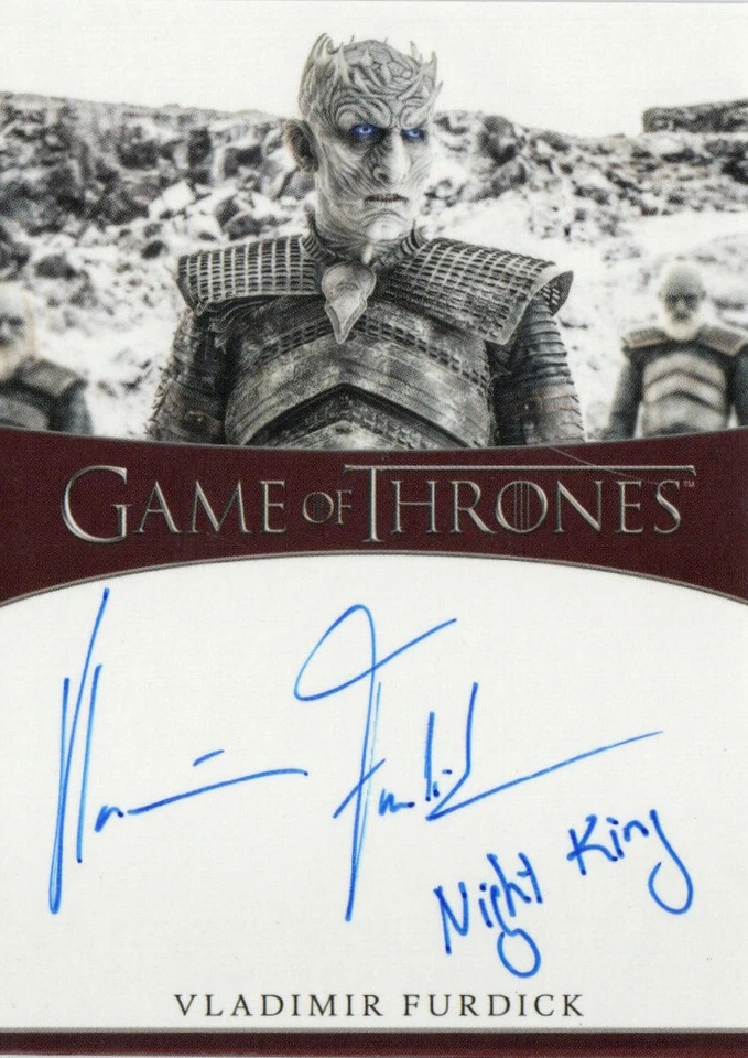 Game of Thrones Iron Anniversary S1 Auto Inscription Vladimir Furdik Night King - Image 1 of 1