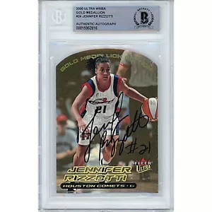 Jennifer Rizzotti Auto 2000 Ultra WNBA Gold #24 Houston Comets Signed Beckett - Picture 1 of 6