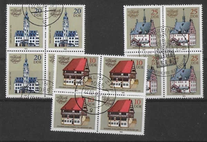 Germania Est DDR 1983. Michel 2775-77, Municipi, blocchi di 4 annullo FDC - Foto 1 di 1